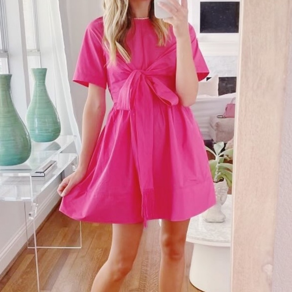 Olivaceous Pink Bow Dress